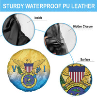 US Virgin Islands Spare Tire Cover Coat Of Arms Grunge Style