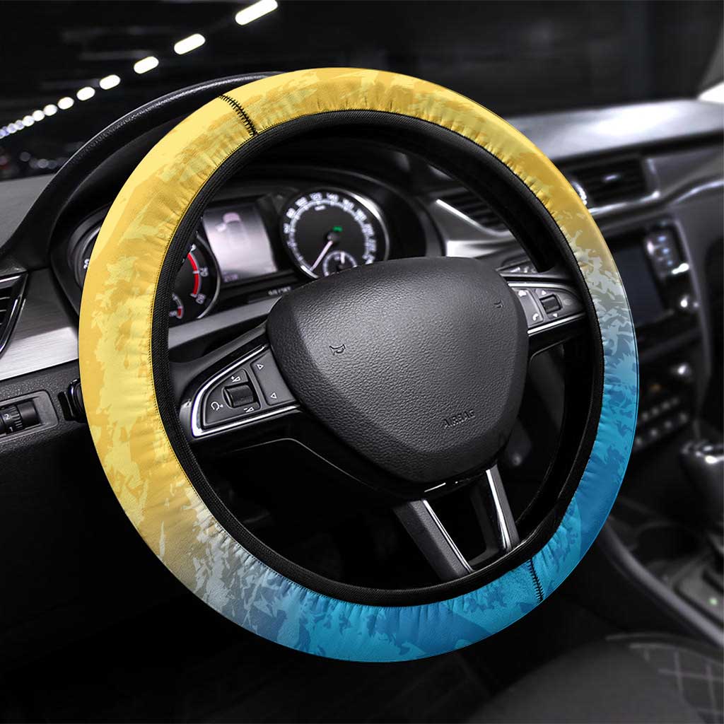 US Virgin Islands Steering Wheel Cover Coat Of Arms Grunge Style
