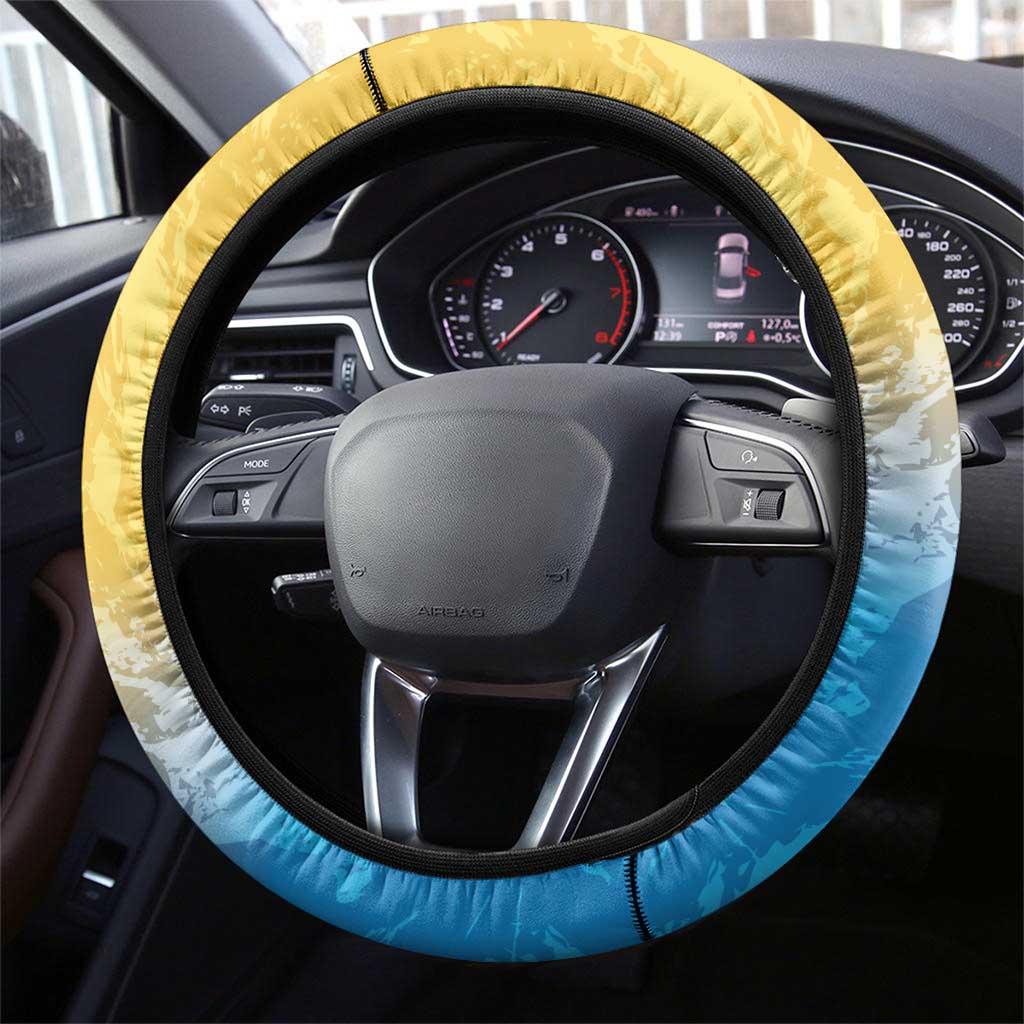 US Virgin Islands Steering Wheel Cover Coat Of Arms Grunge Style