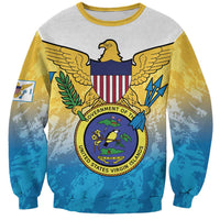 US Virgin Islands Sweatshirt Coat Of Arms Grunge Style