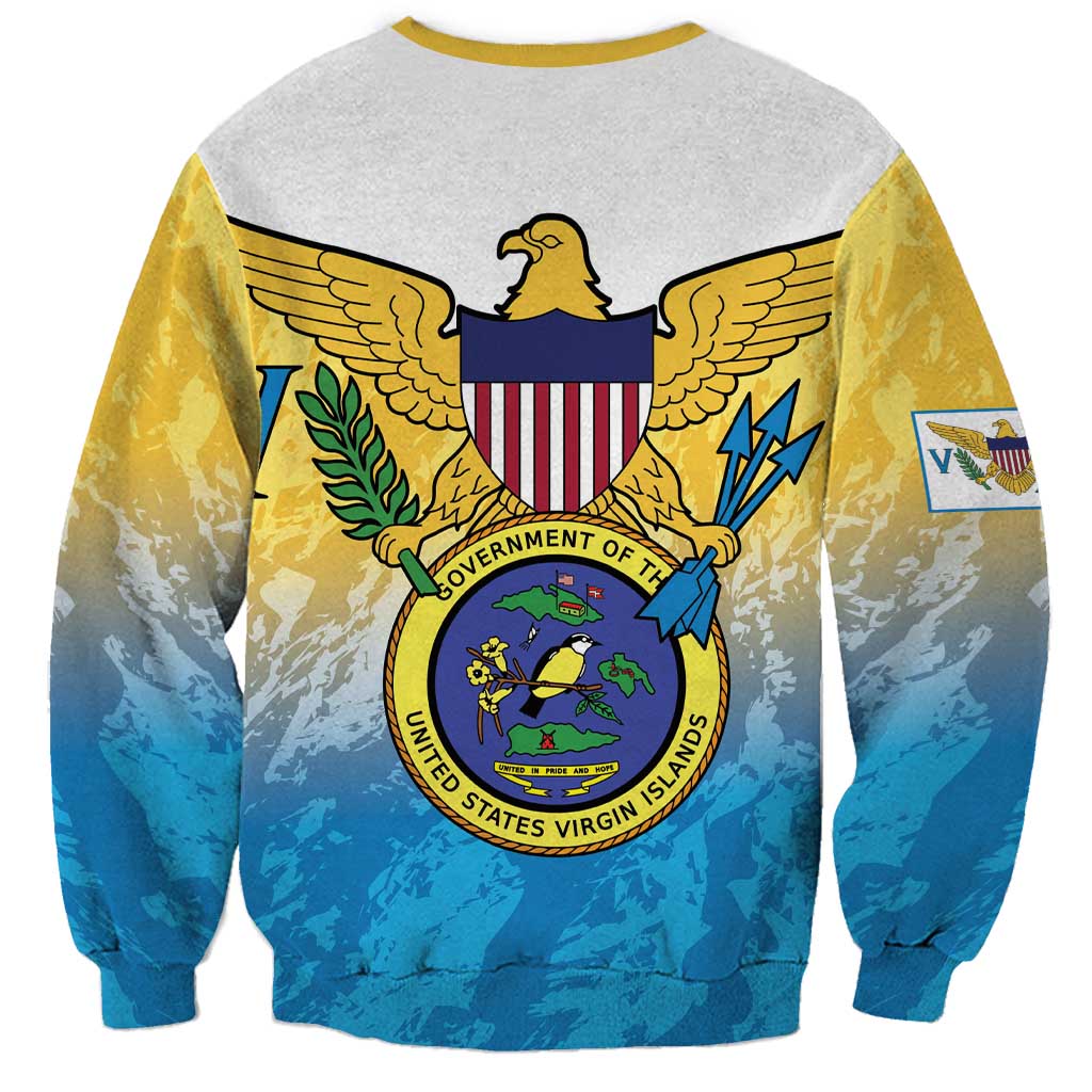 US Virgin Islands Sweatshirt Coat Of Arms Grunge Style