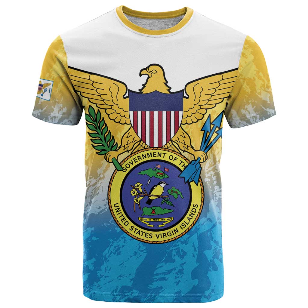 US Virgin Islands T Shirt Coat Of Arms Grunge Style