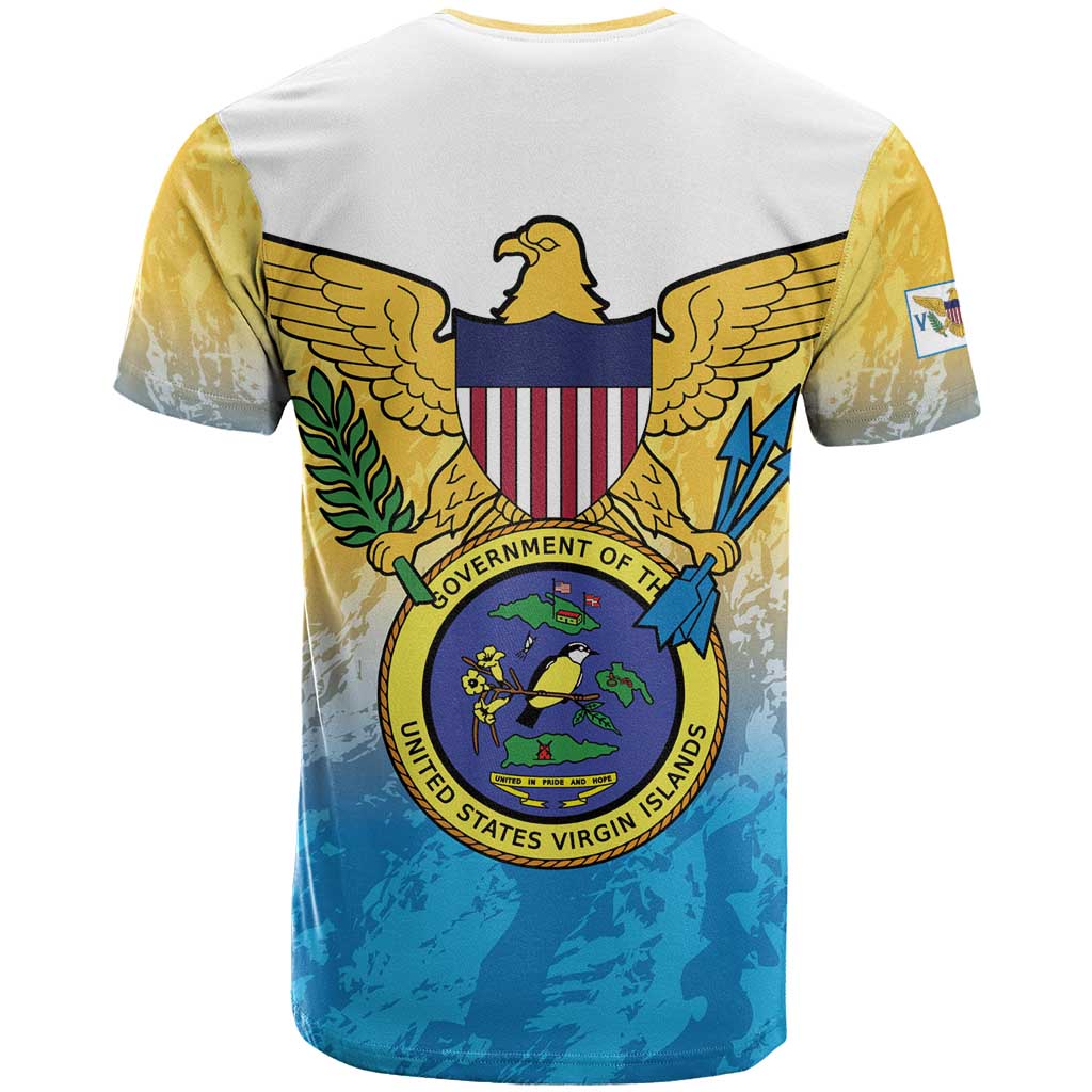 US Virgin Islands T Shirt Coat Of Arms Grunge Style