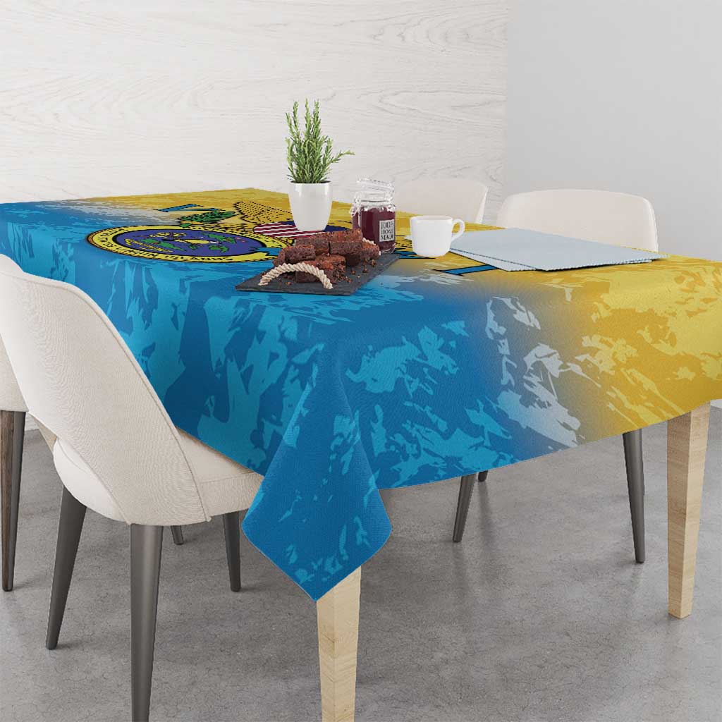 US Virgin Islands Tablecloth Coat Of Arms Grunge Style