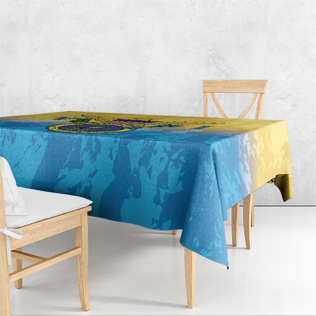 US Virgin Islands Tablecloth Coat Of Arms Grunge Style