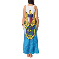 US Virgin Islands Tank Maxi Dress Coat Of Arms Grunge Style