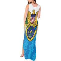 US Virgin Islands Tank Maxi Dress Coat Of Arms Grunge Style