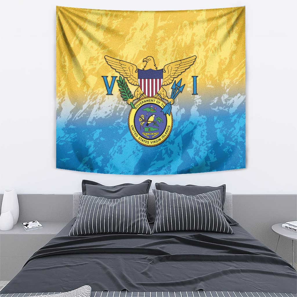 US Virgin Islands Tapestry Coat Of Arms Grunge Style