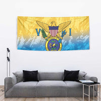 US Virgin Islands Tapestry Coat Of Arms Grunge Style