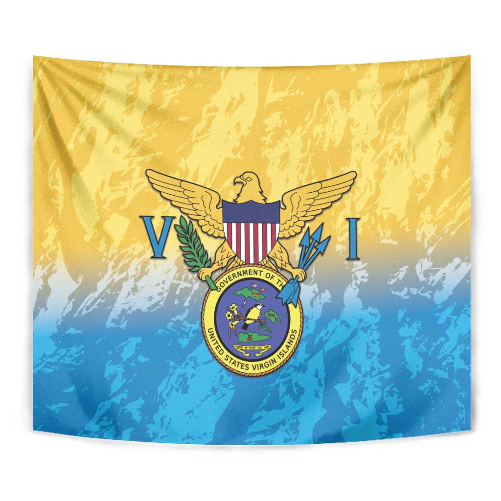 US Virgin Islands Tapestry Coat Of Arms Grunge Style