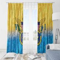 US Virgin Islands Window Curtain Coat Of Arms Grunge Style