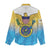 US Virgin Islands Women Casual Shirt Coat Of Arms Grunge Style