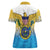 US Virgin Islands Women Polo Shirt Coat Of Arms Grunge Style