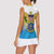 US Virgin Islands Women Sleeveless Polo Shirt Coat Of Arms Grunge Style