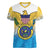 US Virgin Islands Women V-Neck T-Shirt Coat Of Arms Grunge Style