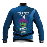 Custom Scotland Rugby 2025 Baseball Jacket Funny Thistle Mascot Go Scottish!