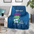 Custom Scotland Rugby 2025 Blanket Funny Thistle Mascot Go Scottish!