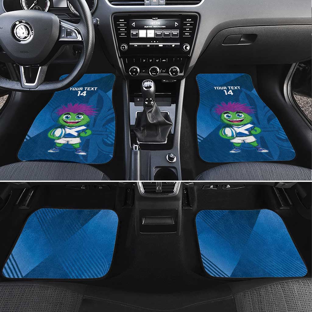 Custom Scotland Rugby 2025 Car Mats Funny Thistle Mascot Go Scottish!