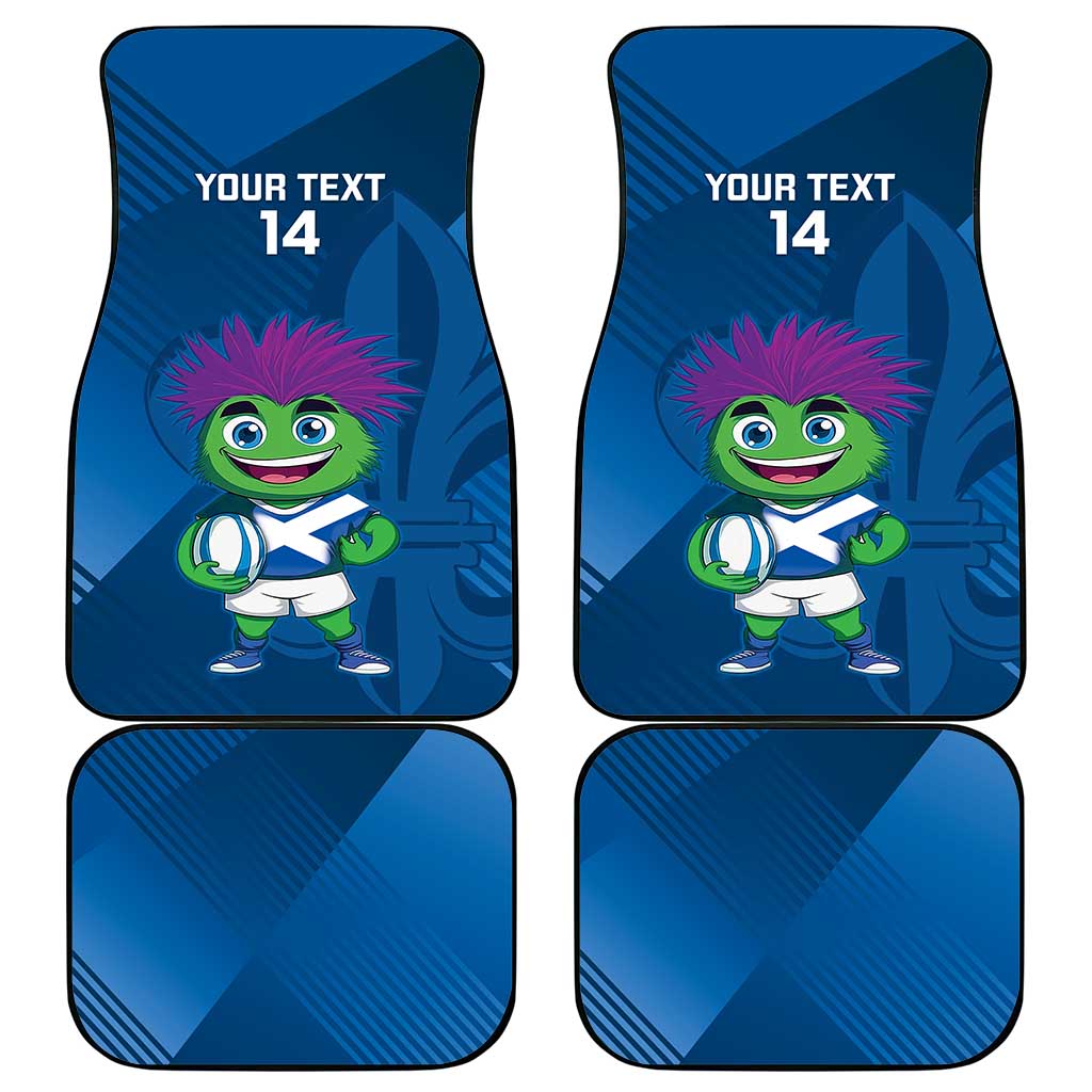 Custom Scotland Rugby 2025 Car Mats Funny Thistle Mascot Go Scottish!