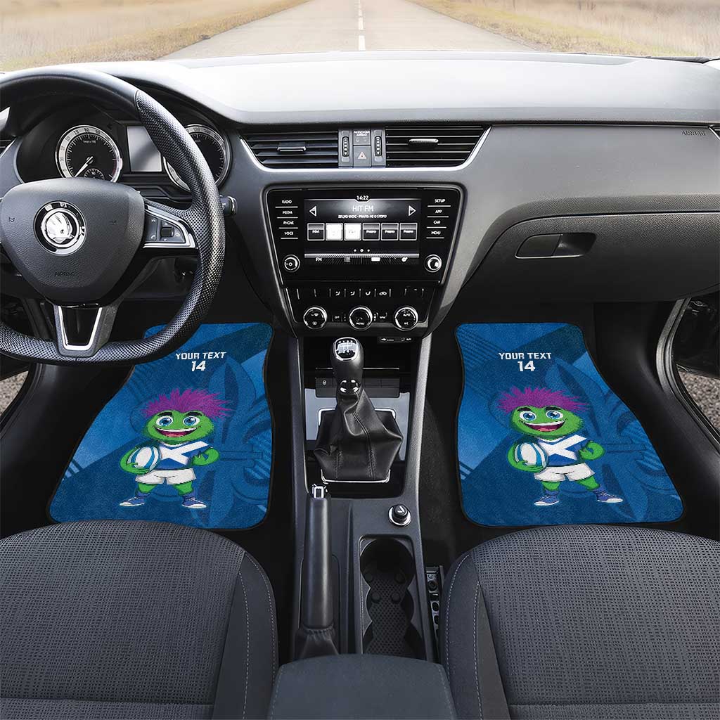 Custom Scotland Rugby 2025 Car Mats Funny Thistle Mascot Go Scottish!