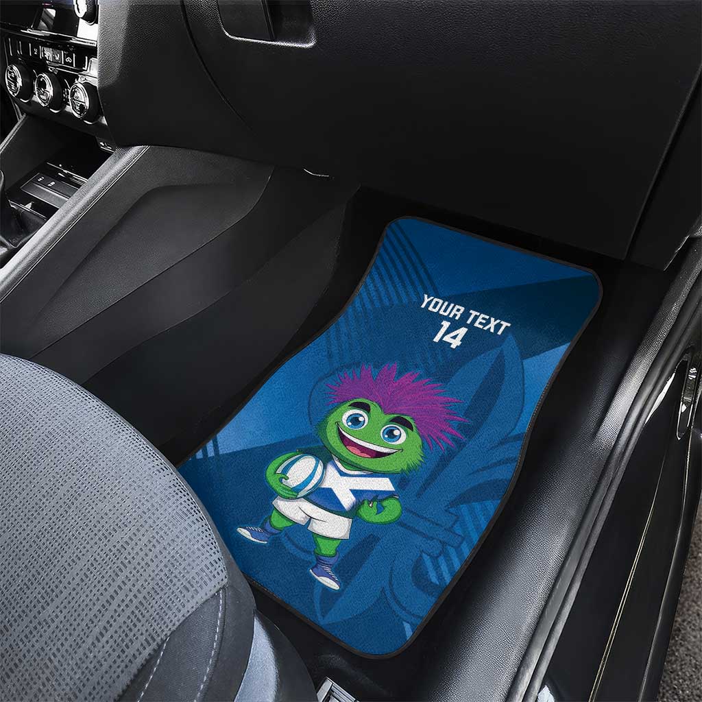 Custom Scotland Rugby 2025 Car Mats Funny Thistle Mascot Go Scottish!