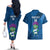 Custom Scotland Rugby 2025 Couples Matching Off The Shoulder Long Sleeve Dress and Hawaiian Shirt Funny Thistle Mascot Go Scottish!