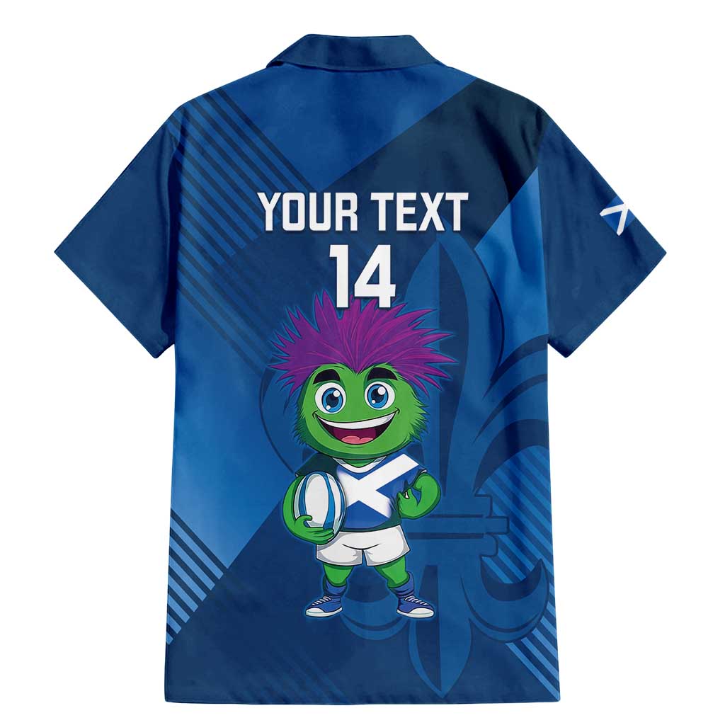 Custom Scotland Rugby 2025 Family Matching Mermaid Dress and Hawaiian Shirt Funny Thistle Mascot Go Scottish!