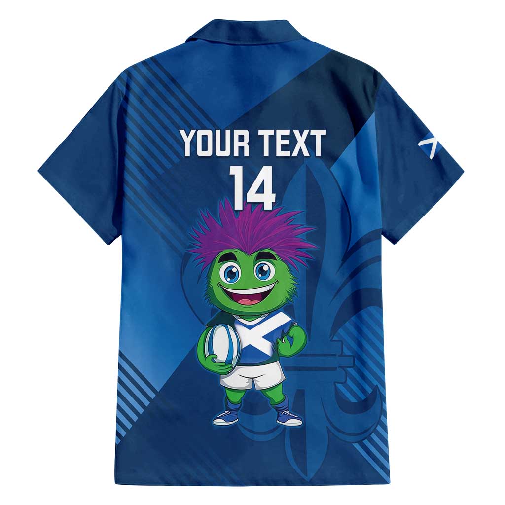 Custom Scotland Rugby 2025 Family Matching Tank Maxi Dress and Hawaiian Shirt Funny Thistle Mascot Go Scottish!