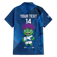 Custom Scotland Rugby 2025 Family Matching Tank Maxi Dress and Hawaiian Shirt Funny Thistle Mascot Go Scottish!