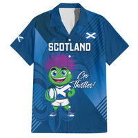 Custom Scotland Rugby 2025 Hawaiian Shirt Funny Thistle Mascot Go Scottish!