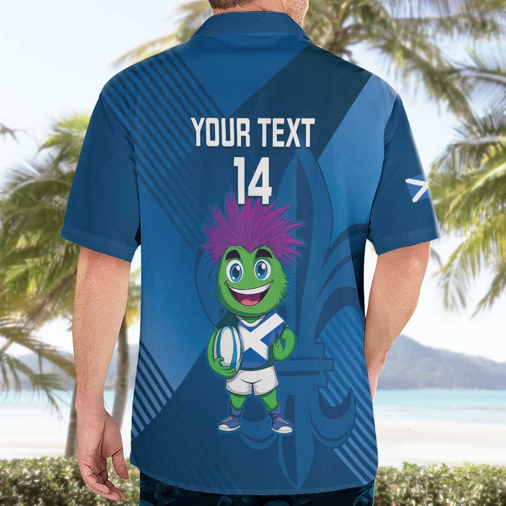 Custom Scotland Rugby 2025 Hawaiian Shirt Funny Thistle Mascot Go Scottish!