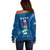 Custom Scotland Rugby 2025 Off Shoulder Sweater Funny Thistle Mascot Go Scottish!