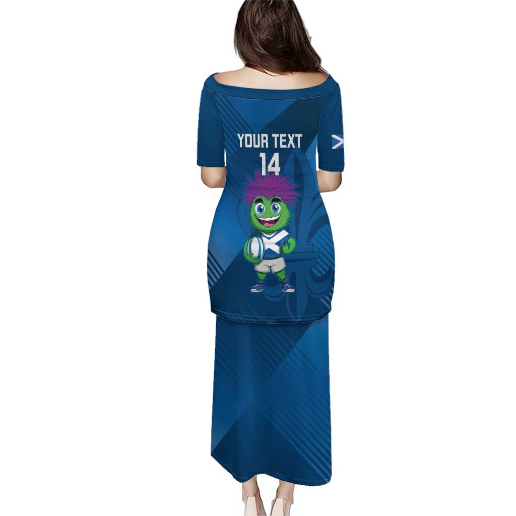 Custom Scotland Rugby 2025 Puletasi Funny Thistle Mascot Go Scottish!