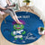 Custom Scotland Rugby 2025 Round Carpet Funny Thistle Mascot Go Scottish!