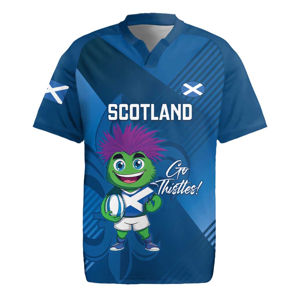 Custom Scotland Rugby 2025 Rugby Jersey Funny Thistle Mascot Go Scottish!