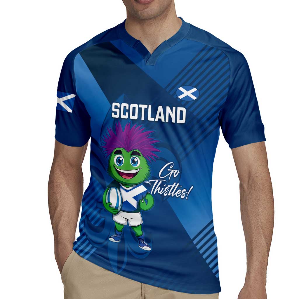 Custom Scotland Rugby 2025 Rugby Jersey Funny Thistle Mascot Go Scottish!