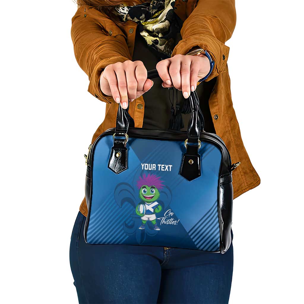 Custom Scotland Rugby 2025 Shoulder Handbag Funny Thistle Mascot Go Scottish!