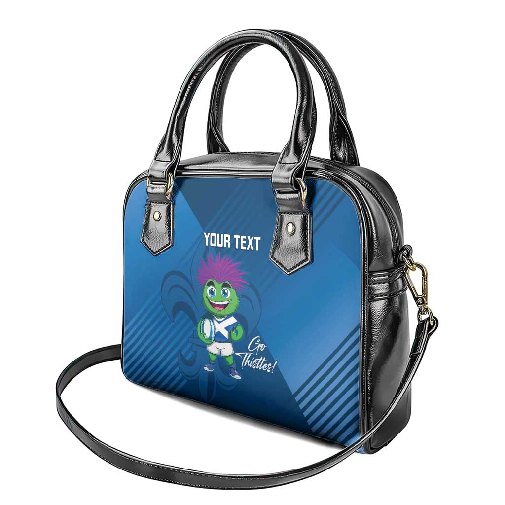 Custom Scotland Rugby 2025 Shoulder Handbag Funny Thistle Mascot Go Scottish!