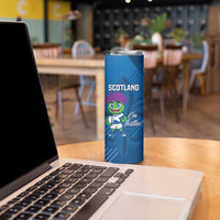 Personalised Scotland Rugby 2025 Skinny Tumbler Funny Thistle Mascot Go Scottish!