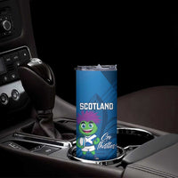 Personalised Scotland Rugby 2025 Skinny Tumbler Funny Thistle Mascot Go Scottish!