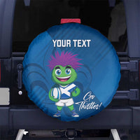 Custom Scotland Rugby 2025 Spare Tire Cover Funny Thistle Mascot Go Scottish!