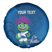 Custom Scotland Rugby 2025 Spare Tire Cover Funny Thistle Mascot Go Scottish!