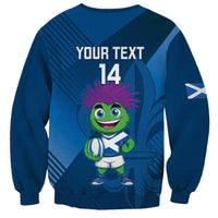 Custom Scotland Rugby 2025 Sweatshirt Funny Thistle Mascot Go Scottish!