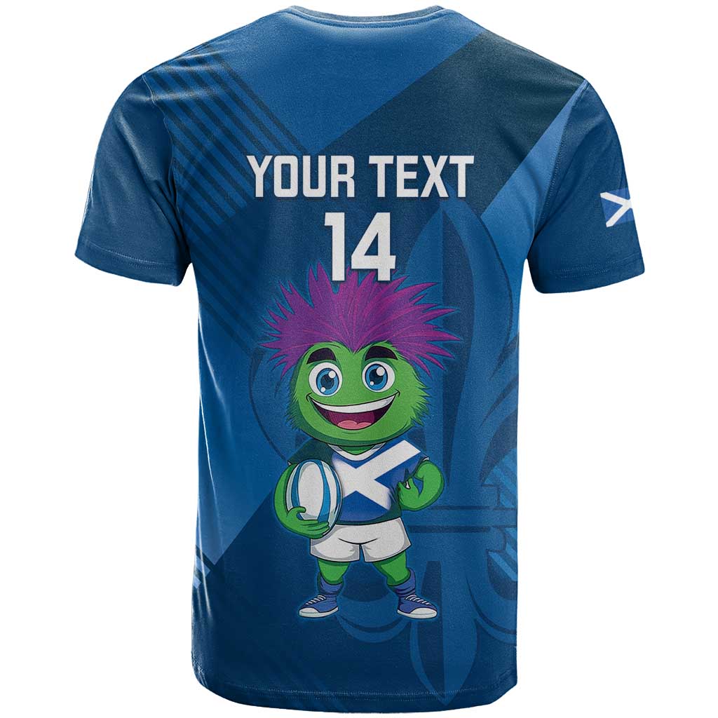 Custom Scotland Rugby 2025 T Shirt Funny Thistle Mascot Go Scottish!