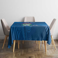 Custom Scotland Rugby 2025 Tablecloth Funny Thistle Mascot Go Scottish!