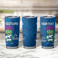 Personalised Scotland Rugby 2025 Tumbler Cup Funny Thistle Mascot Go Scottish!