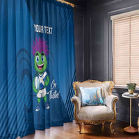 Custom Scotland Rugby 2025 Window Curtain Funny Thistle Mascot Go Scottish!