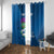 Custom Scotland Rugby 2025 Window Curtain Funny Thistle Mascot Go Scottish!