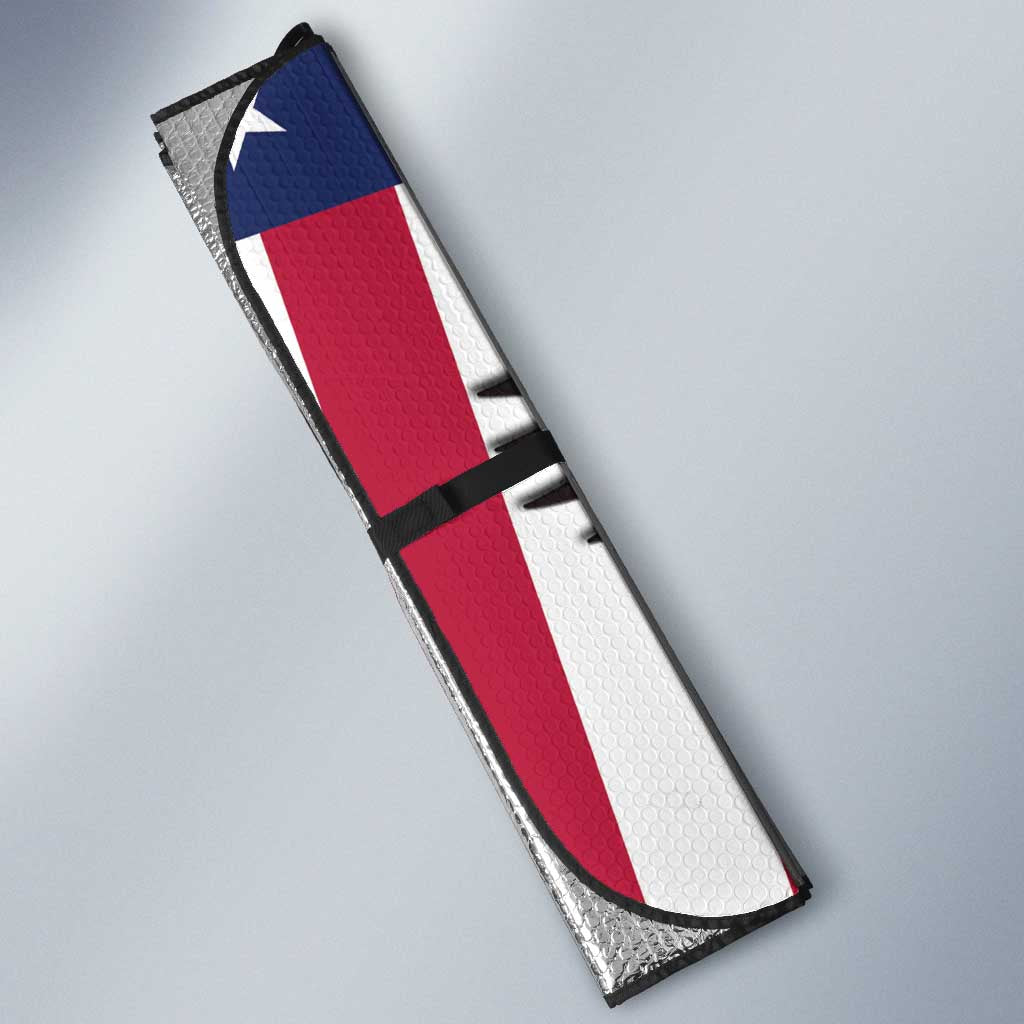 United States and Northern Mariana Islands Auto Sun Shade USA Flag Eagle CNMI Latte Stone Tropical Flowers