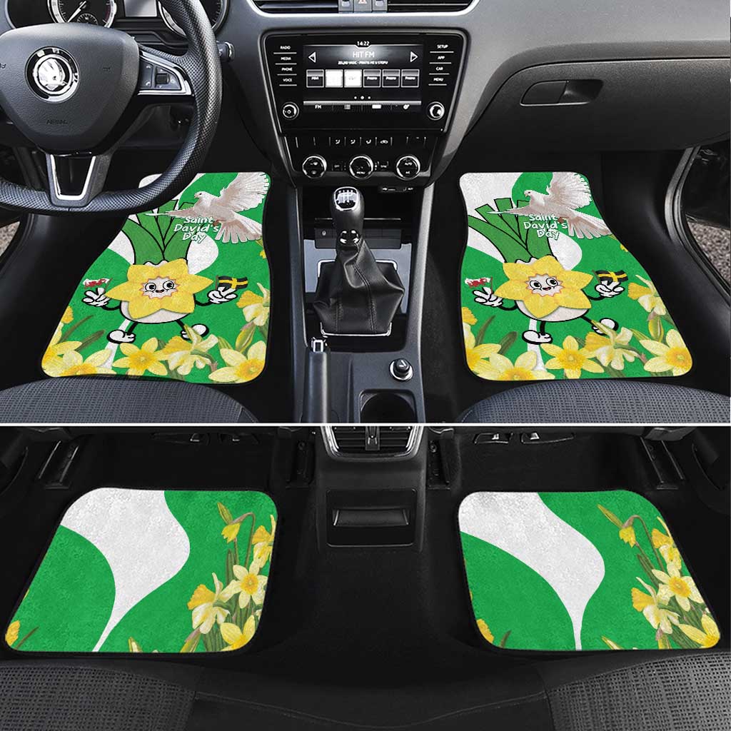 Wales Saint David's Day Car Mats Welsh Funny Leek Daffodil
